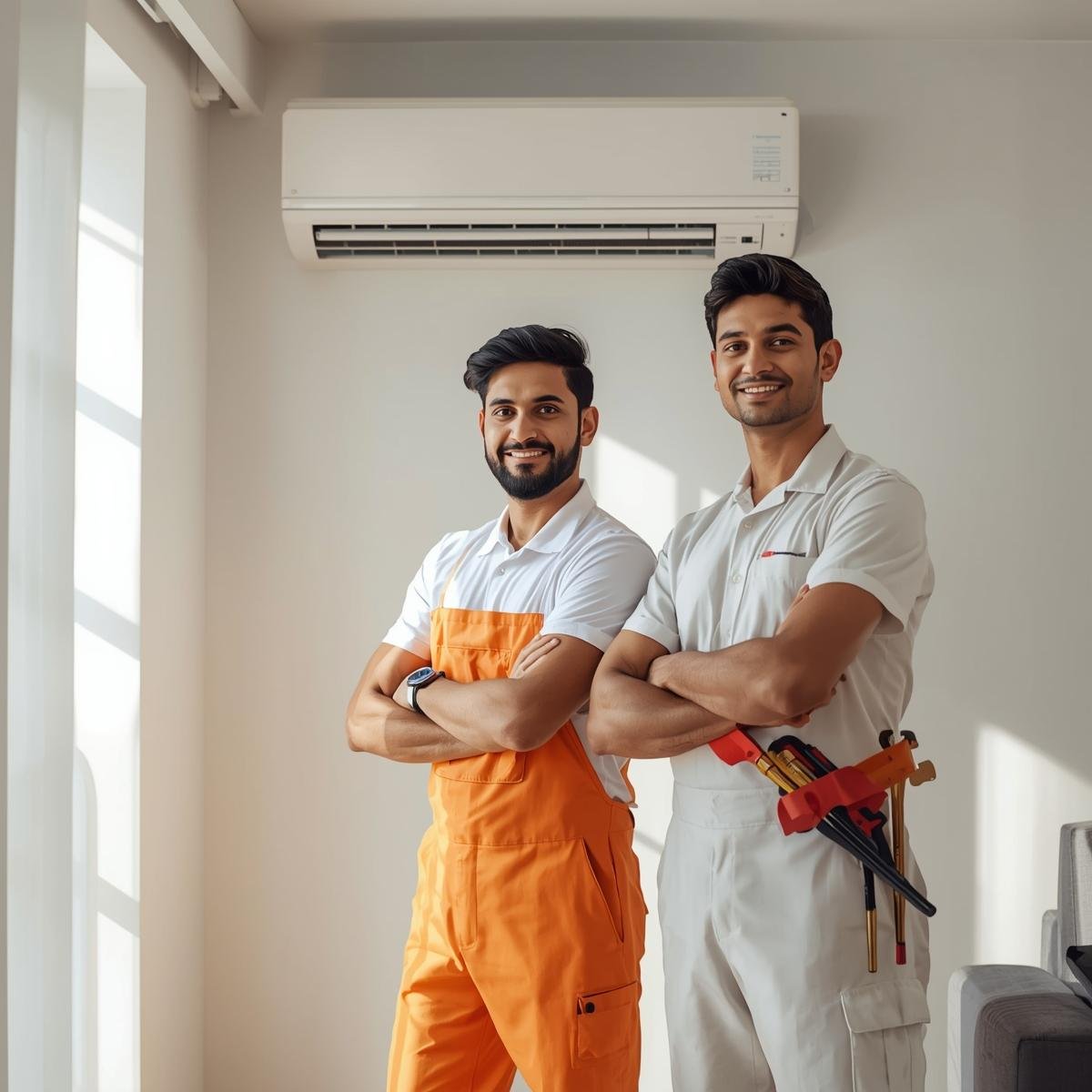 Professional AC technicians providing service in Jaipur